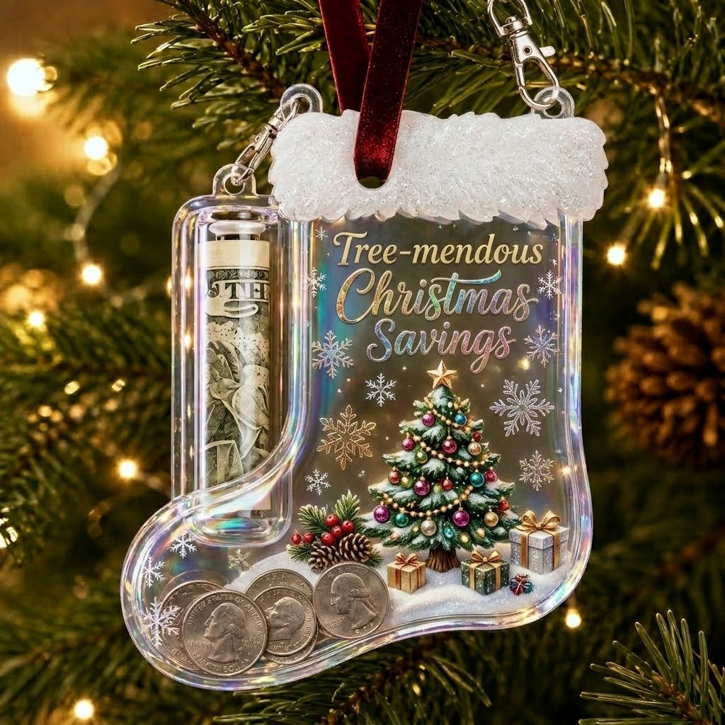 Christmas Stocking Money Holder Ornament