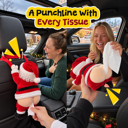 🎅Funny Santa Butt Tissue Box