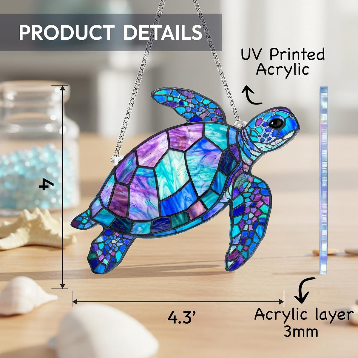 Cute Ocean Animal Acrylic Ornament – A Little Friend With a Story 🌊🐢🐙
