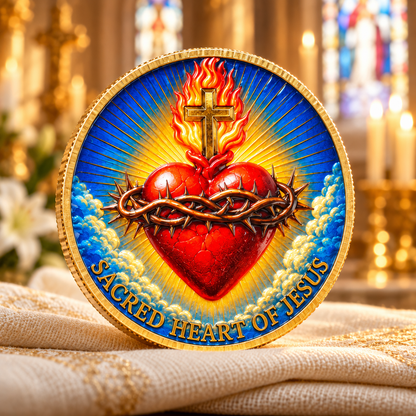 🎉🇺🇸 Limited Edition!🔥🔥Sacred Heart of Jesus Commemorative Coin