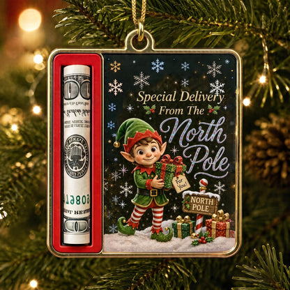 🎄 Christmas Money Holder Ornament – "A Few Bucks From Santa" Cash Gift Card 💰✨