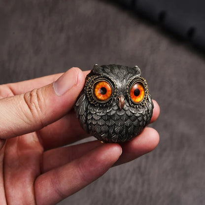 🔥LAST DAY SALE 49% OFF🦉Bronze Lucky Owl Guardian-The Wise Watcher of the Felt
