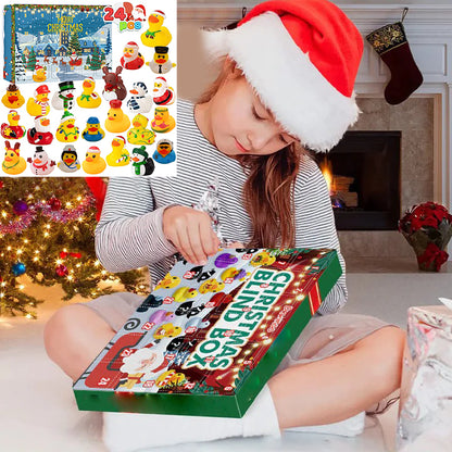 🎅24 Pcs Countdown Christmas Rubber Ducks Advent Calendar