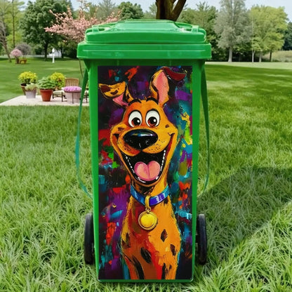 ✨Creative Trash Can Sticker with Colourful Cartoon