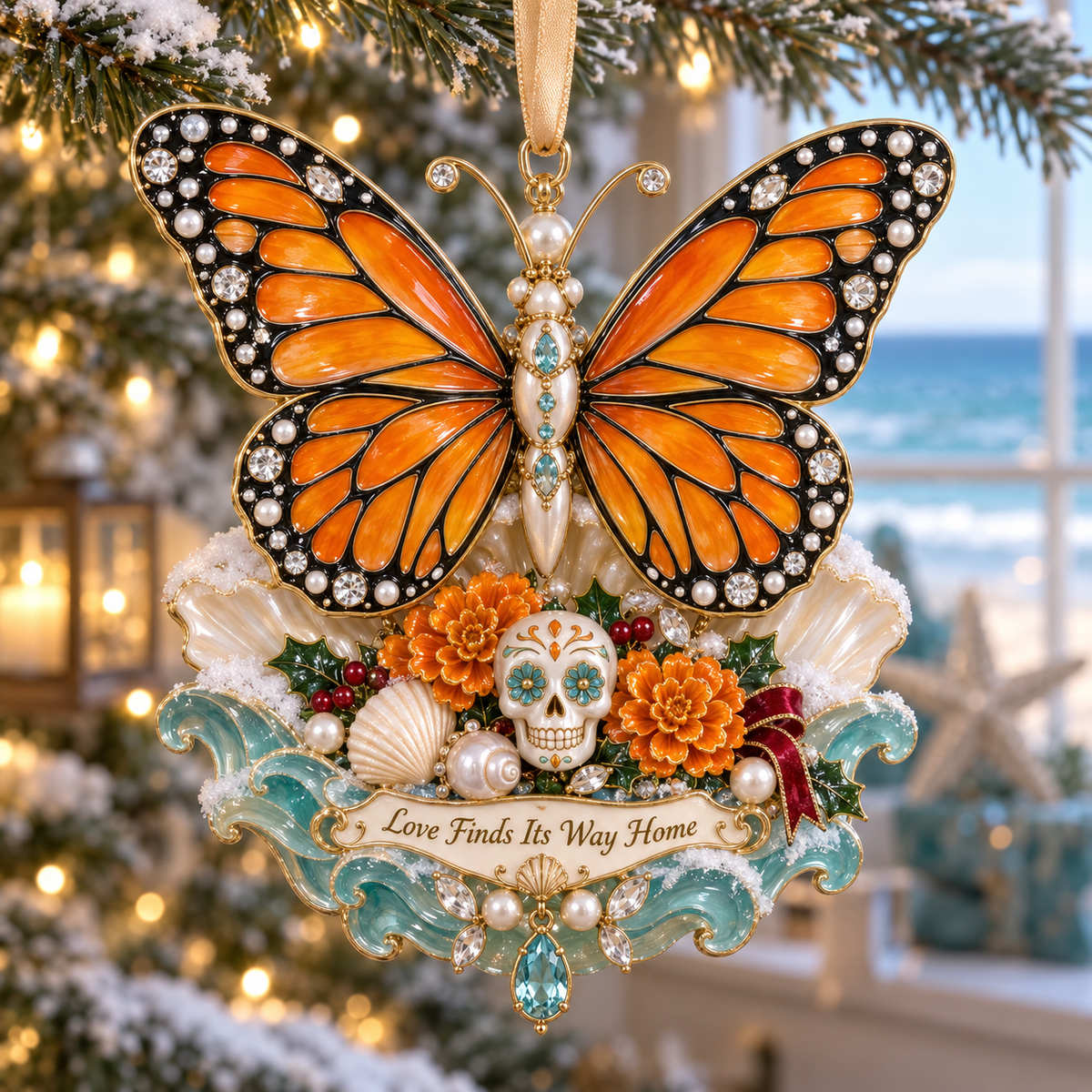 Ocean-Themed Day of the Dead Hanging Decoration