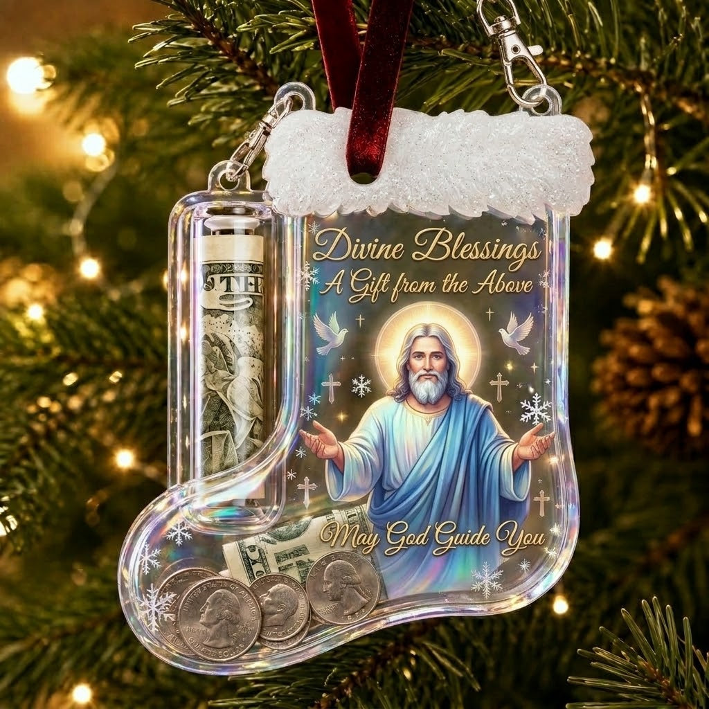 Christmas Stocking Money Holder Ornament