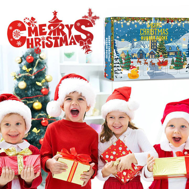 🎅24 Pcs Countdown Christmas Rubber Ducks Advent Calendar