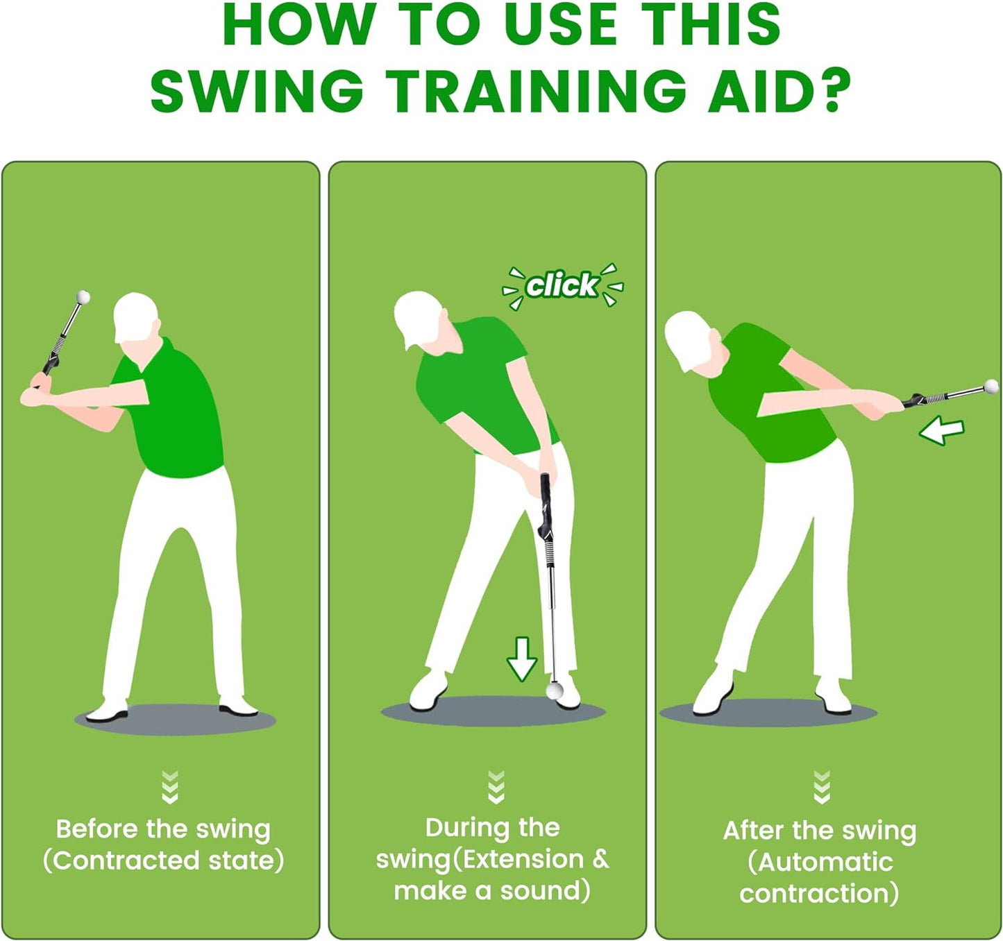 Retractable Golf Swing Training Aid🏌️