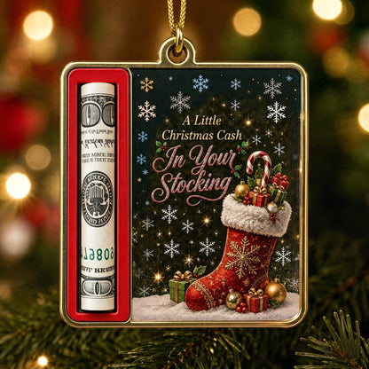 🎄 Christmas Money Holder Ornament – "A Few Bucks From Santa" Cash Gift Card 💰✨