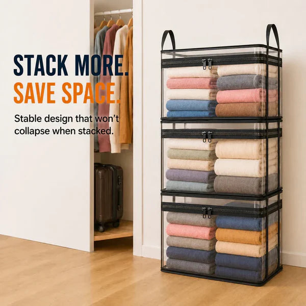📦Large Heavy-Duty Thick Plastic Clear Storage Bag for Clothes, Moving & Storage