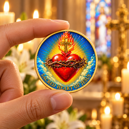 🎉🇺🇸 Limited Edition!🔥🔥Sacred Heart of Jesus Commemorative Coin