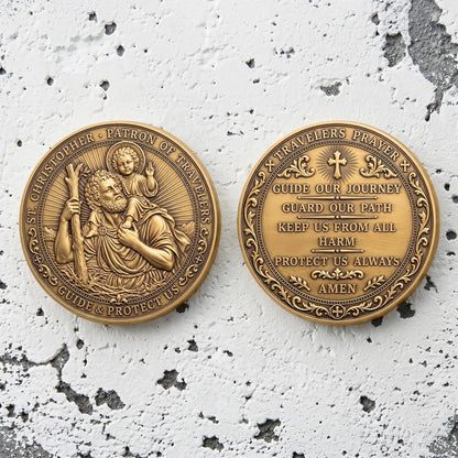 🔥Saint Christopher Protection Challenge Coin
