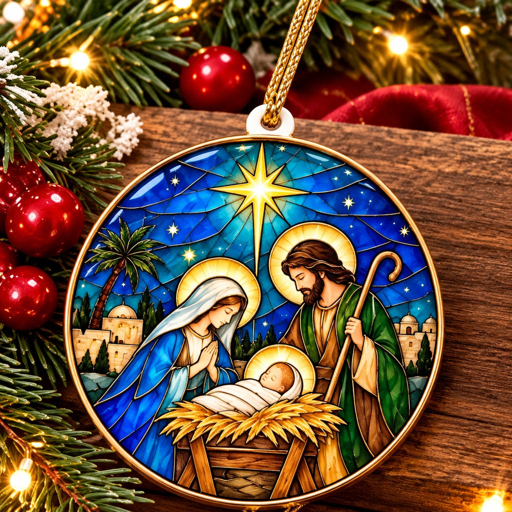 Bethlehem Nativity Christmas Ornament – Christian Christmas Decorations