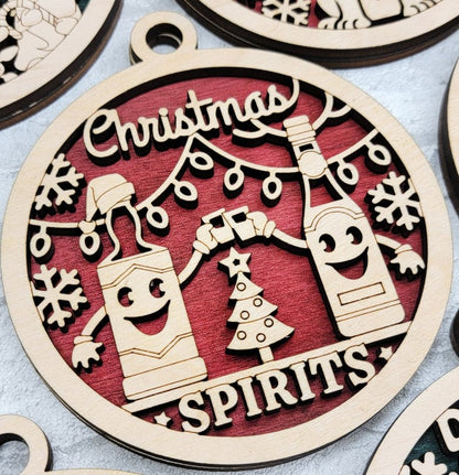 🥳Fun Christmas Pun Ornament Bundle Package 🎄Christmas Tree Hanging Decoration