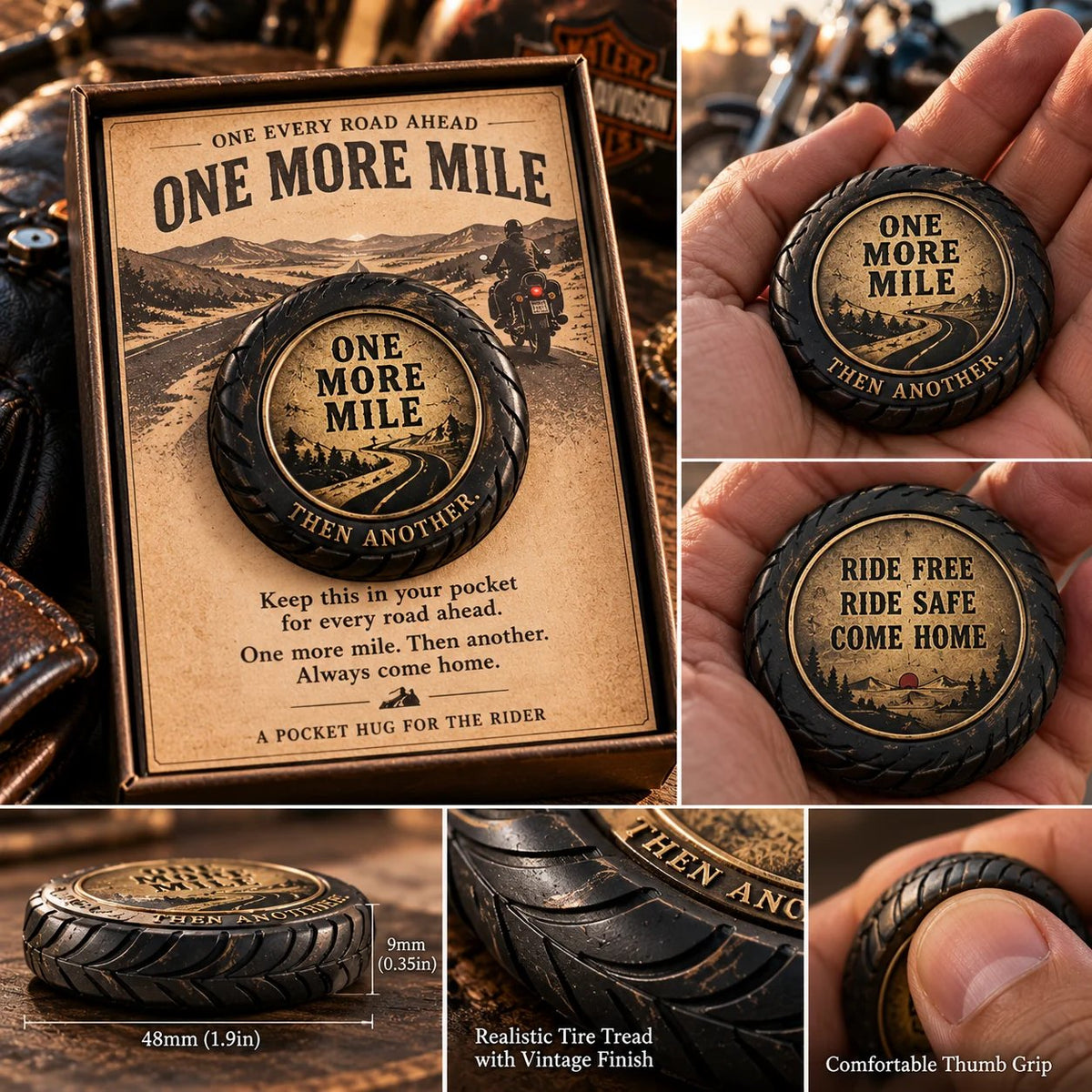 🏍️ 🛞One More MileTM Pocket Hug for Riders