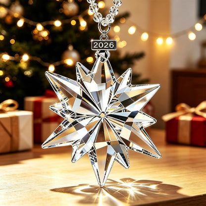 2026 Crystal Snowflake Christmas Ornament – Sparkling Holiday Tree Decoration