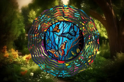 ✨ Stained Glass Wind Spinner