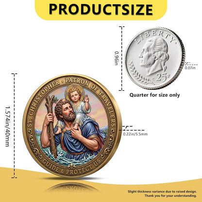 🔥Saint Christopher Protection Challenge Coin
