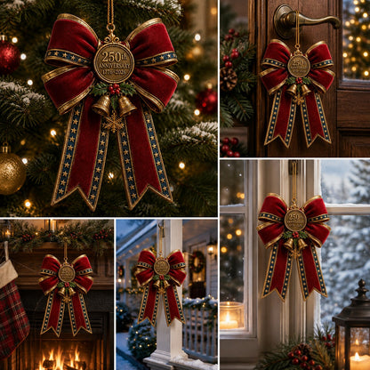 250th Anniversary Bow Christmas Tree Ornament