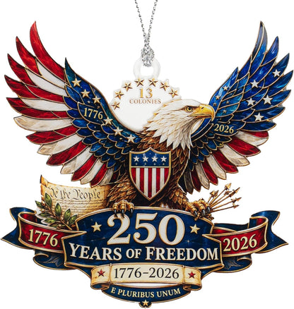 1776–2026 Freedom Eagle Christmas Ornament