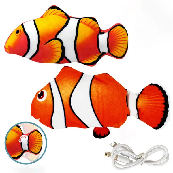 🐟🐠🐬 Electric Moving Fish Interactive Plush Toys