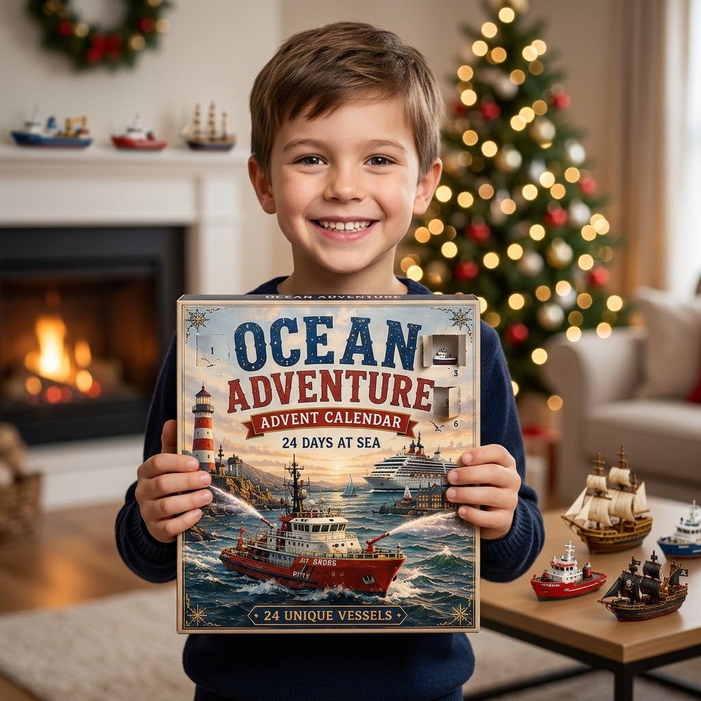 ⏳ Last Day 49% OFF – ⚓ Ocean Adventure Advent Calendar 2026 | 24 Days at Sea with 24 Unique Miniature Ships, Boats & Ocean Vessels 🌊🎁