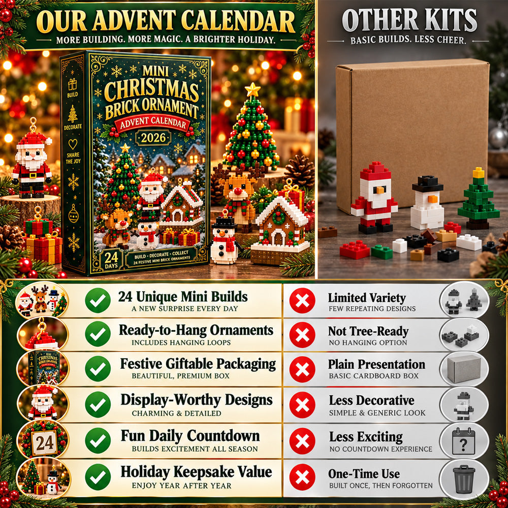 ⏳ 🎄 24-Day Mini Christmas Ornament Advent Calendar 🧱