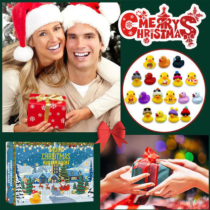 🎅24 Pcs Countdown Christmas Rubber Ducks Advent Calendar