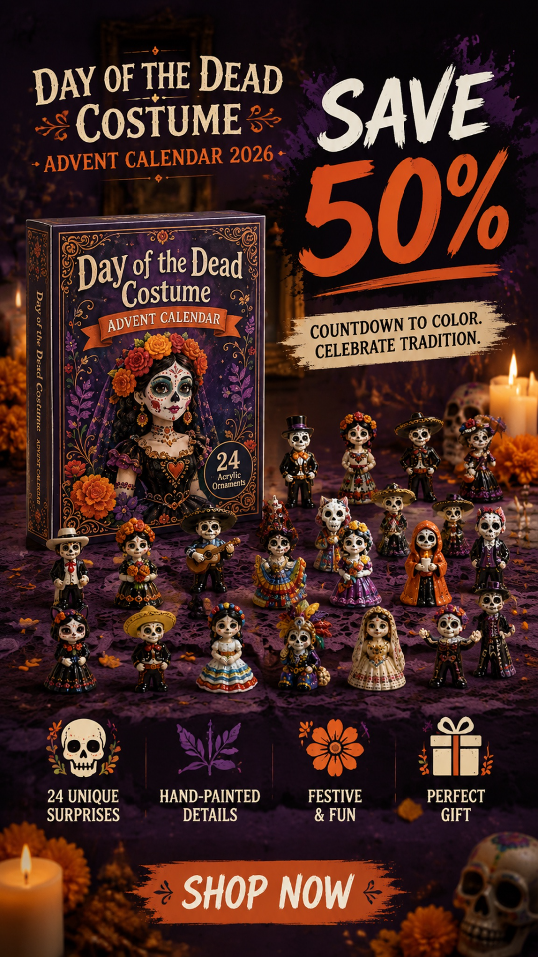Day of the Dead Costume Advent Calendar promotional overview