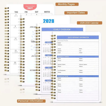 🐮 2026–2030 Highland Cow Monthly Planner 📚