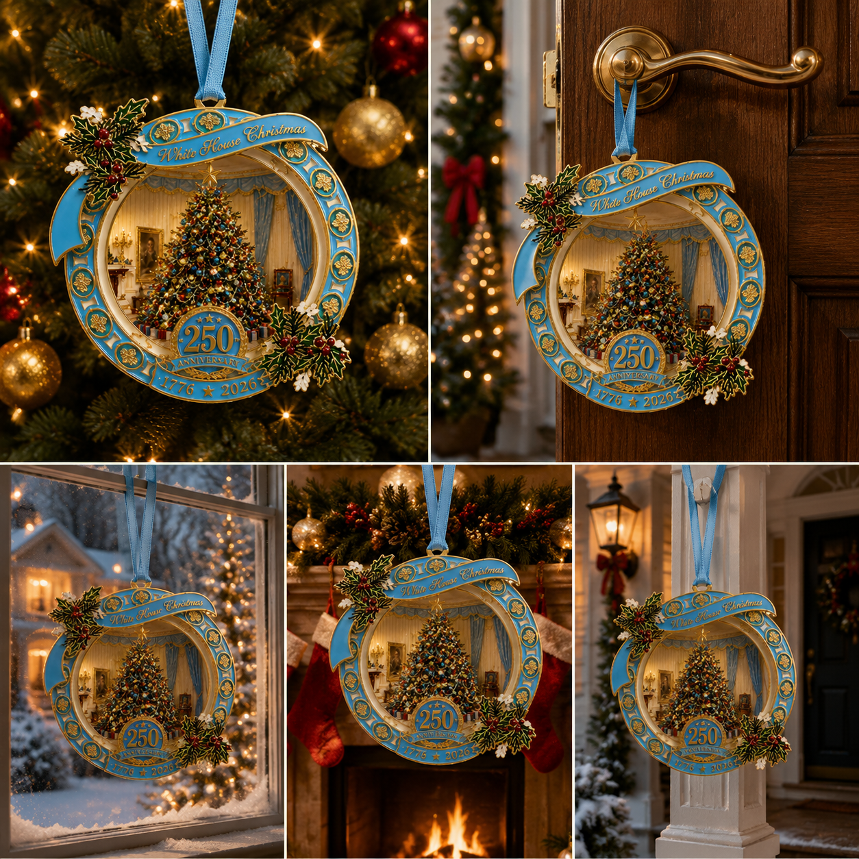 🔥Last 30pcs✨⏰ Limited anniversary edition✨49% OFF!🔥250th Anniversary View of the Christmas tree in the White House bedroom