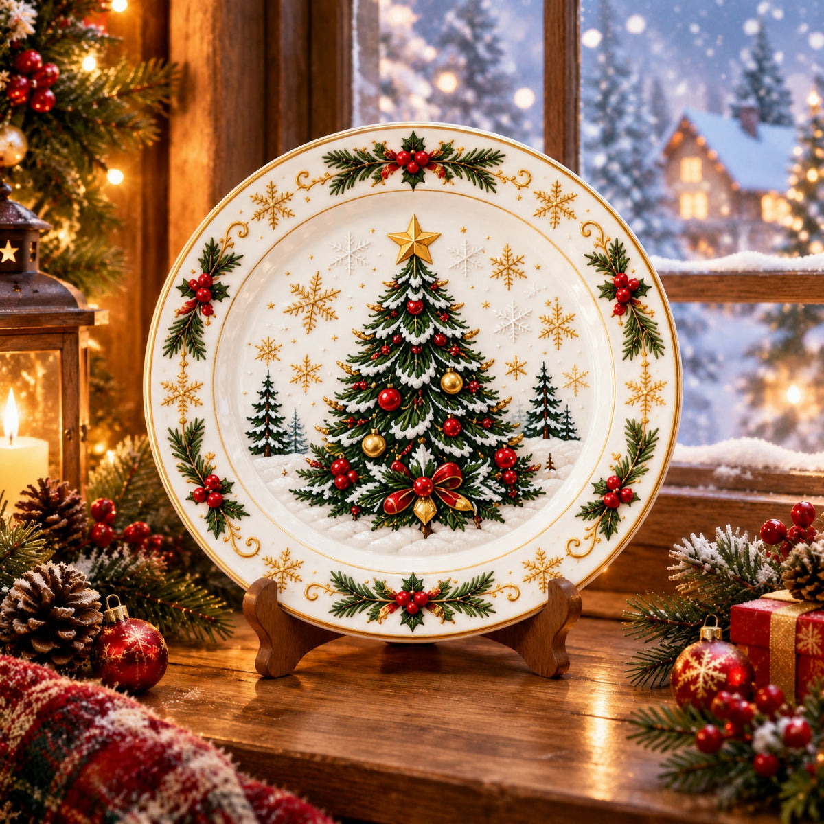 Christmas Dinner Plate Collection – 6 Festive Holiday Designs