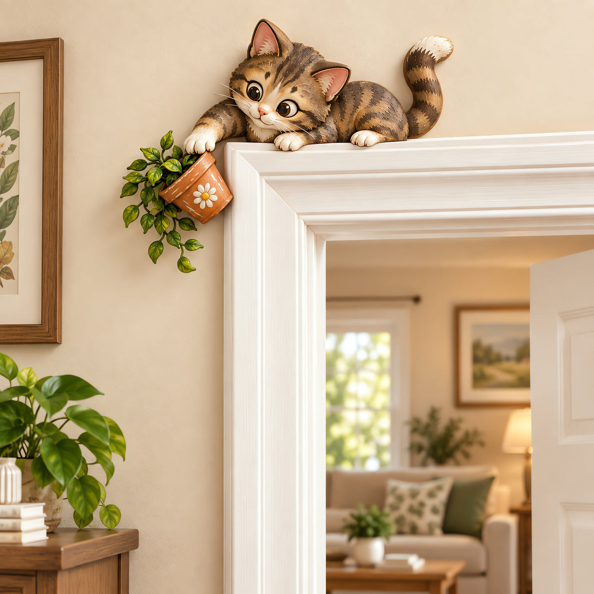 Potted Plant Mischief Cat