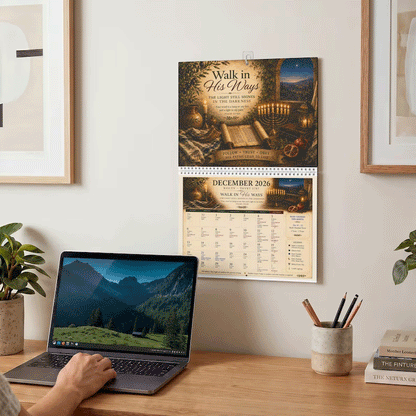 📅Biblical Hebrew Calendar 2026-2027 Appointed Times Wall Calendar | Feast Days, Hebrew Dates and Shabbat