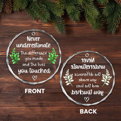 Thank You Gifts for Women Christmas Tree Decorative Glass Ornaments