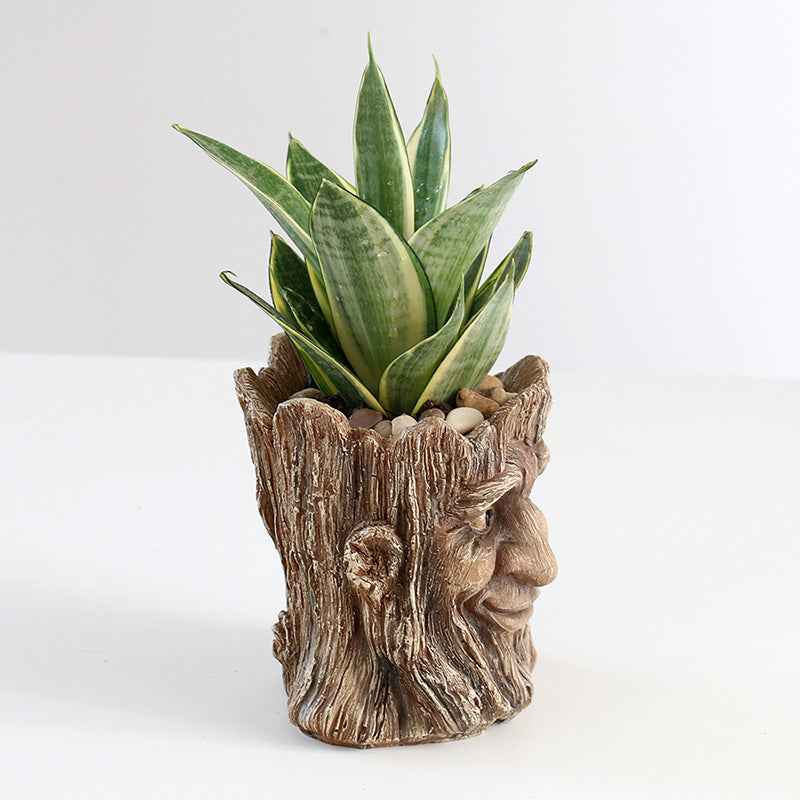 Resin Antique Creative Tree People Planter