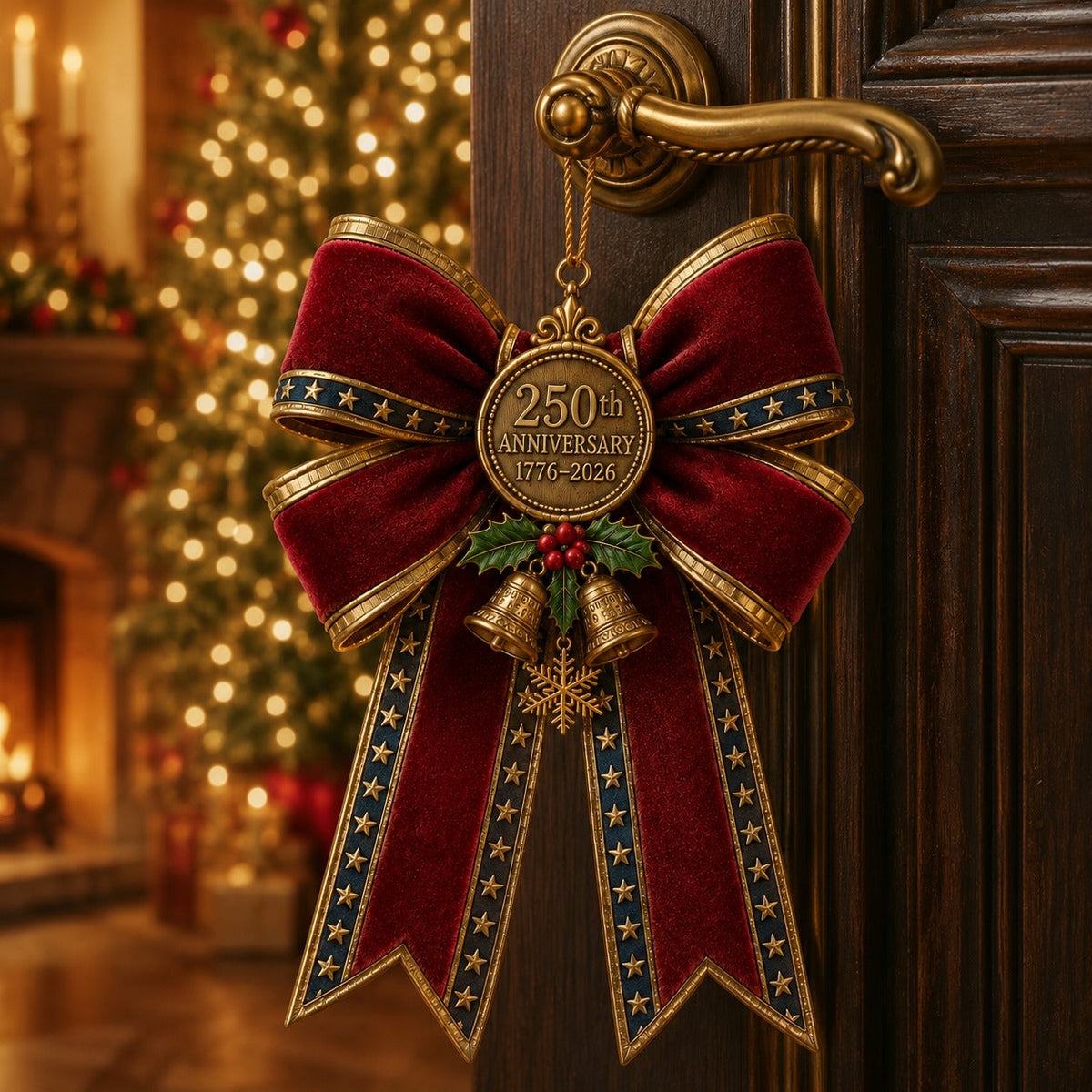 250th Anniversary Bow Christmas Tree Ornament