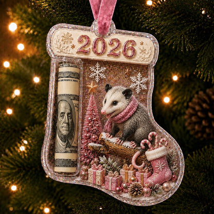 🎅 Cash Clip Christmas Tree Ornament – Novelty Holiday Money Gift Clip