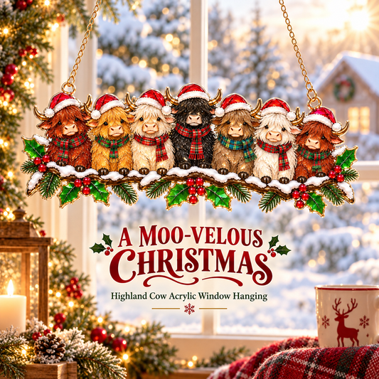 ✨ Whimsical Winter Suncatchers(11 types) | Shatterproof "Stained-Glass" Acrylic Window Hangings 🎄