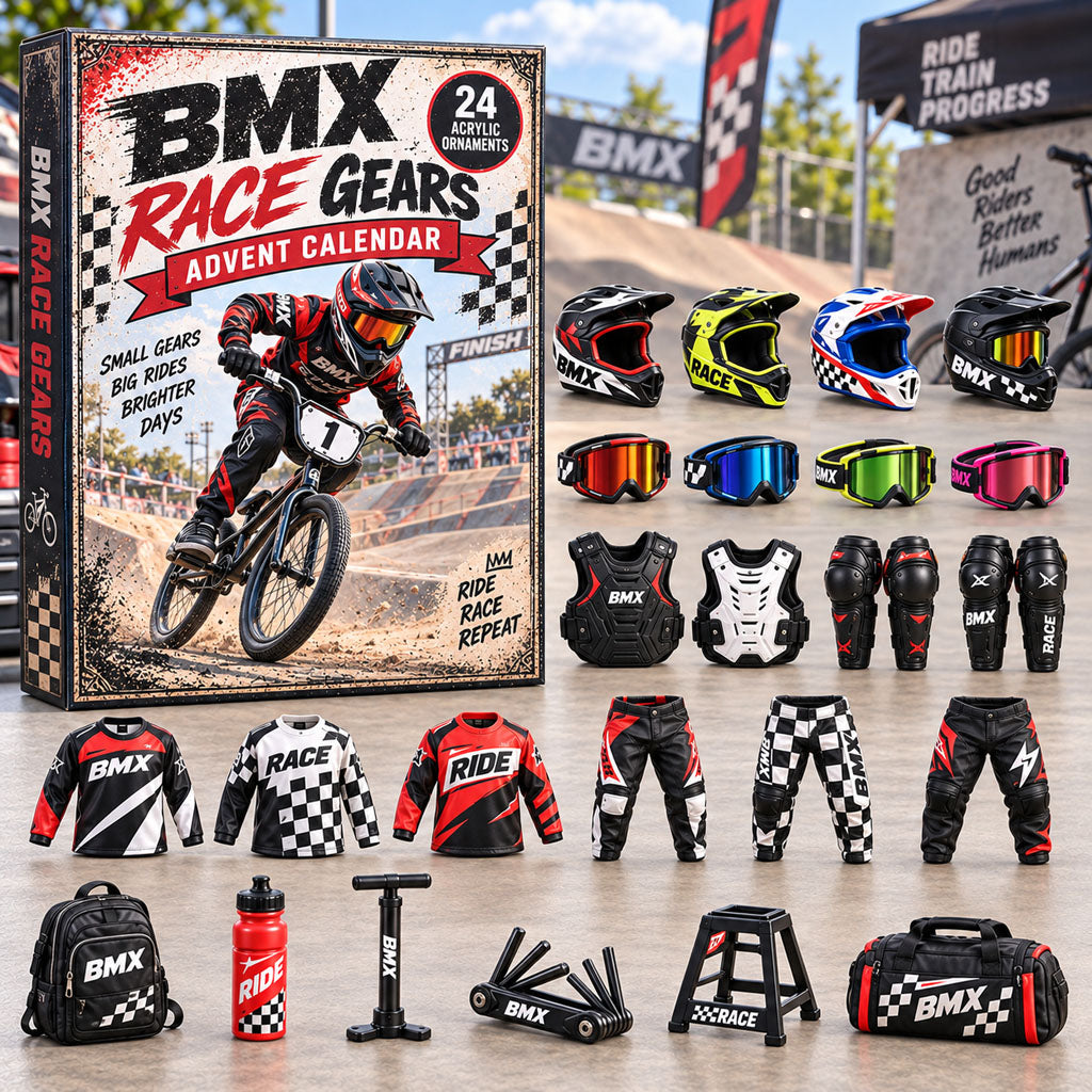 BMX Race Gears Advent Calendar 2026 - 24-Day Festive Countdown, Acrylic Charms Blind Box