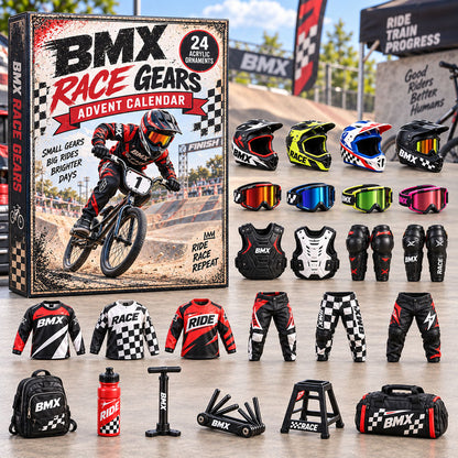 BMX Race Gears Advent Calendar 2026 - 24-Day Festive Countdown, Acrylic Charms Blind Box