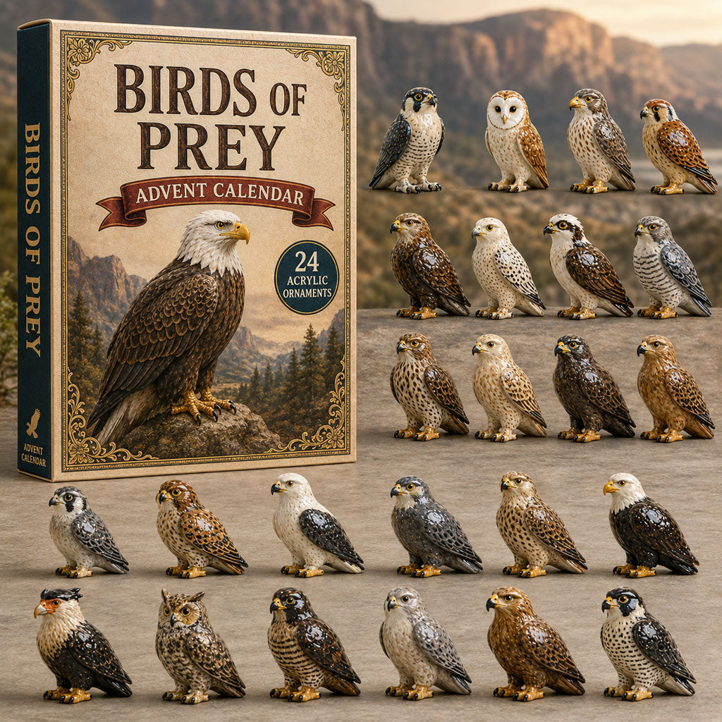Birds Of Prey Advent Calendar 2026 - 24-Day Festive Countdown, Acrylic Charms Blind Box