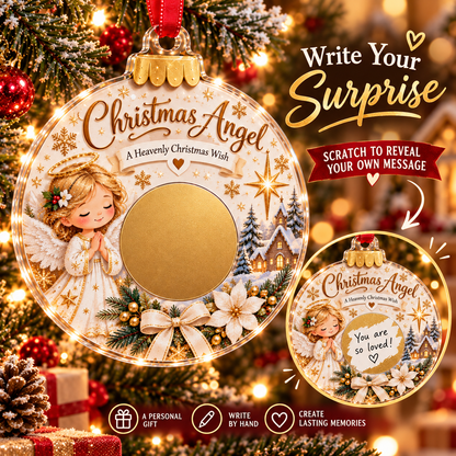 Scratch Surprise Christmas Ornament – Write Your Own Message & Reveal the Surprise 🎁