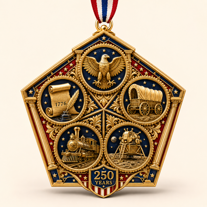 🔥 Limited Edition 🔥 2026 America 250th Anniversary Heritage Journey Christmas Ornament 🇺🇸🎄✨