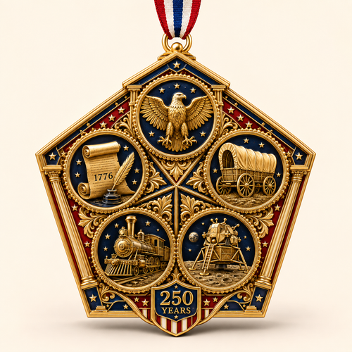 🔥 Limited Edition 🔥 2026 America 250th Anniversary Heritage Journey Christmas Ornament 🇺🇸🎄✨
