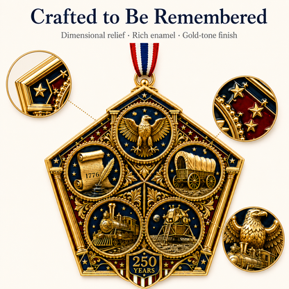 🔥 Limited Edition 🔥 2026 America 250th Anniversary Heritage Journey Christmas Ornament 🇺🇸🎄✨