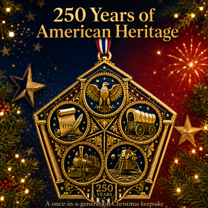 🔥 Limited Edition 🔥 2026 America 250th Anniversary Heritage Journey Christmas Ornament 🇺🇸🎄✨