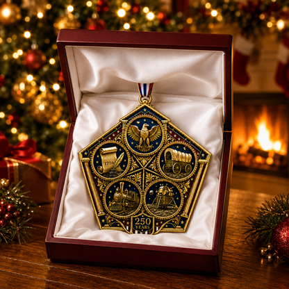 🔥 Limited Edition 🔥 2026 America 250th Anniversary Heritage Journey Christmas Ornament 🇺🇸🎄✨