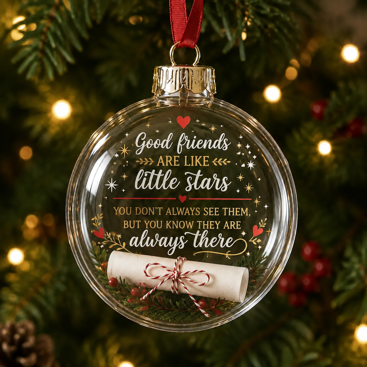 🎁❤️Personalized Message Christmas Ornament – A Little Note From the Heart✍️🎄