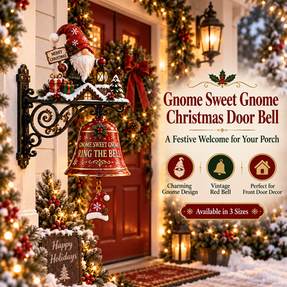 🎄 Gnome Sweet Gnome Christmas Door Bell